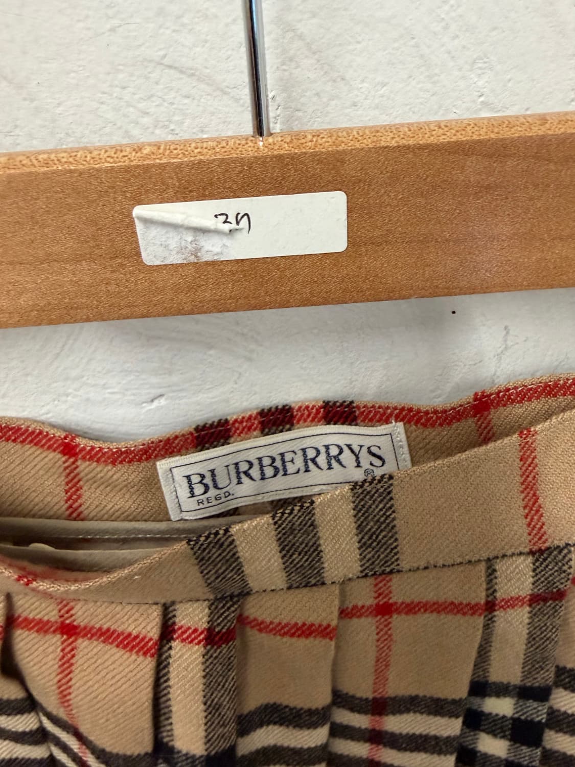 버버리 울 플리츠 스커트 상품이미지3