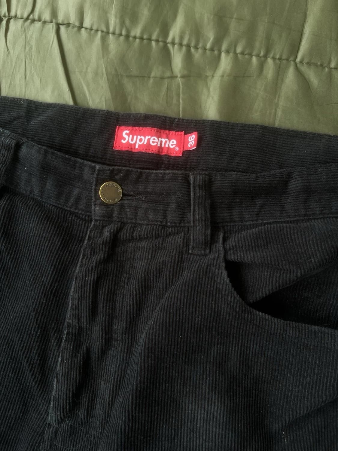 슈프림 코듀로이 팬츠 블랙 36 상품이미지4