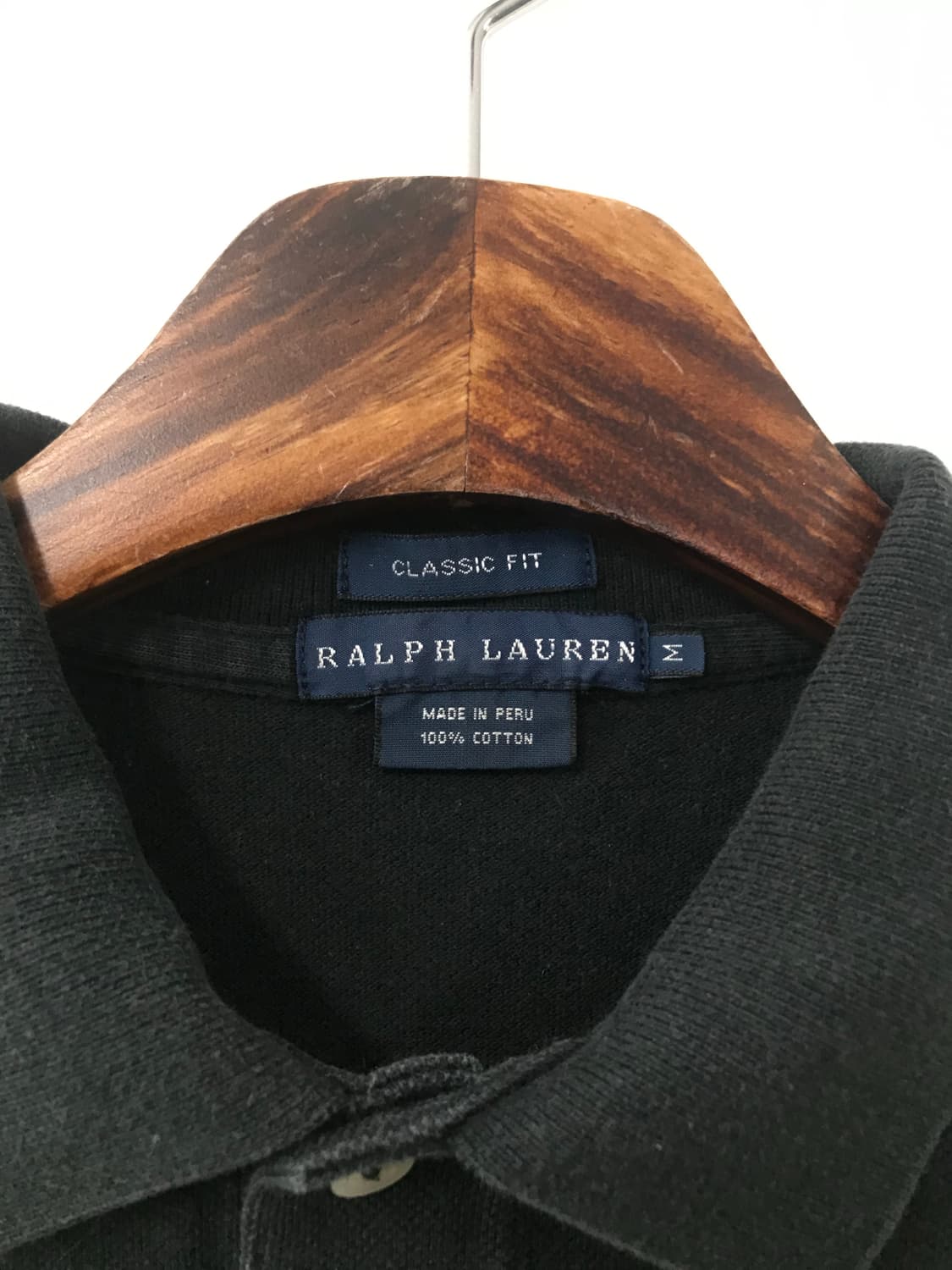 폴로 랄프로렌 신형 자수로고 블랙 반팔 피케 티셔츠 상품이미지4