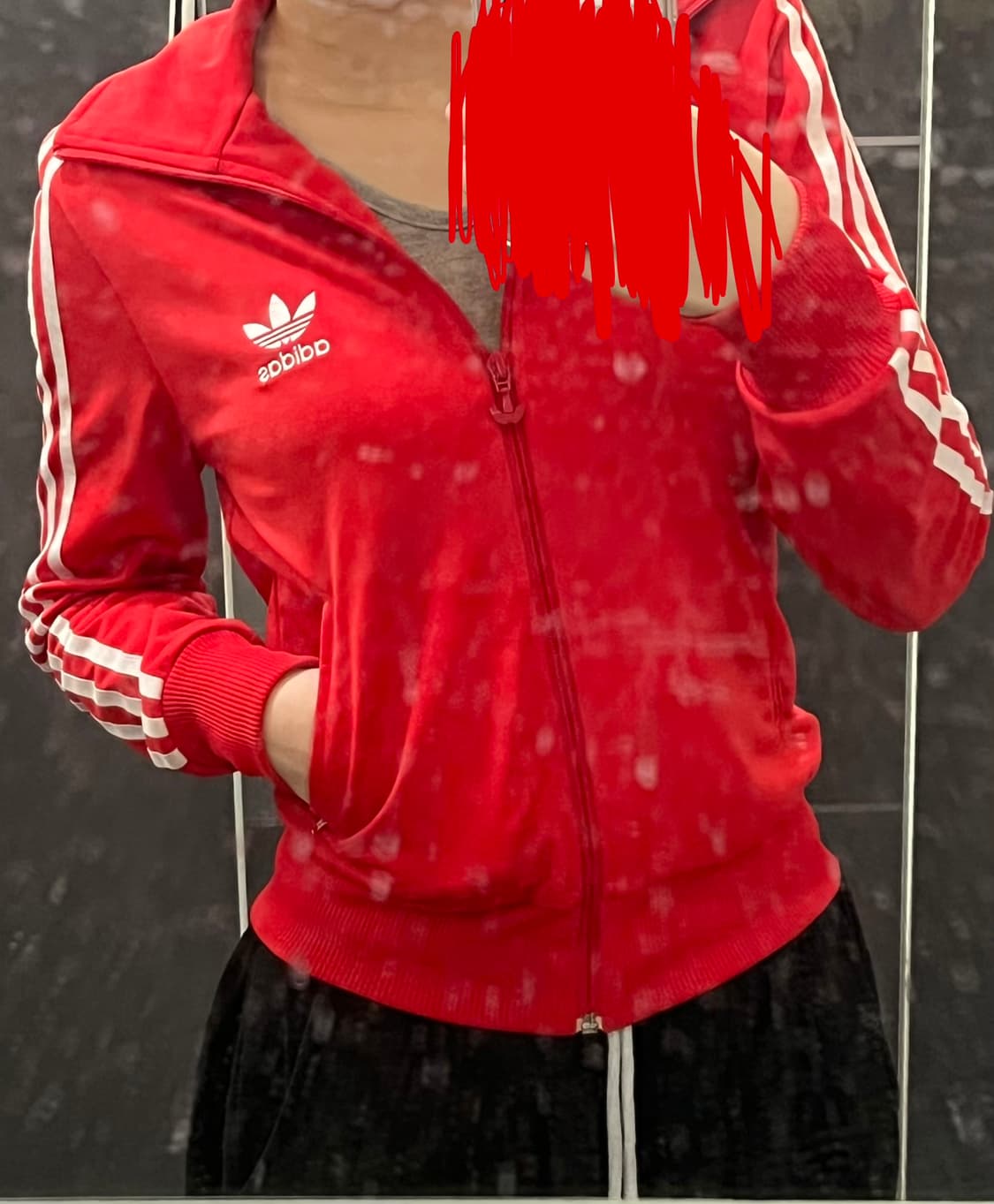 아디다스 슬림핏 져지 빨강!!! 상품이미지1