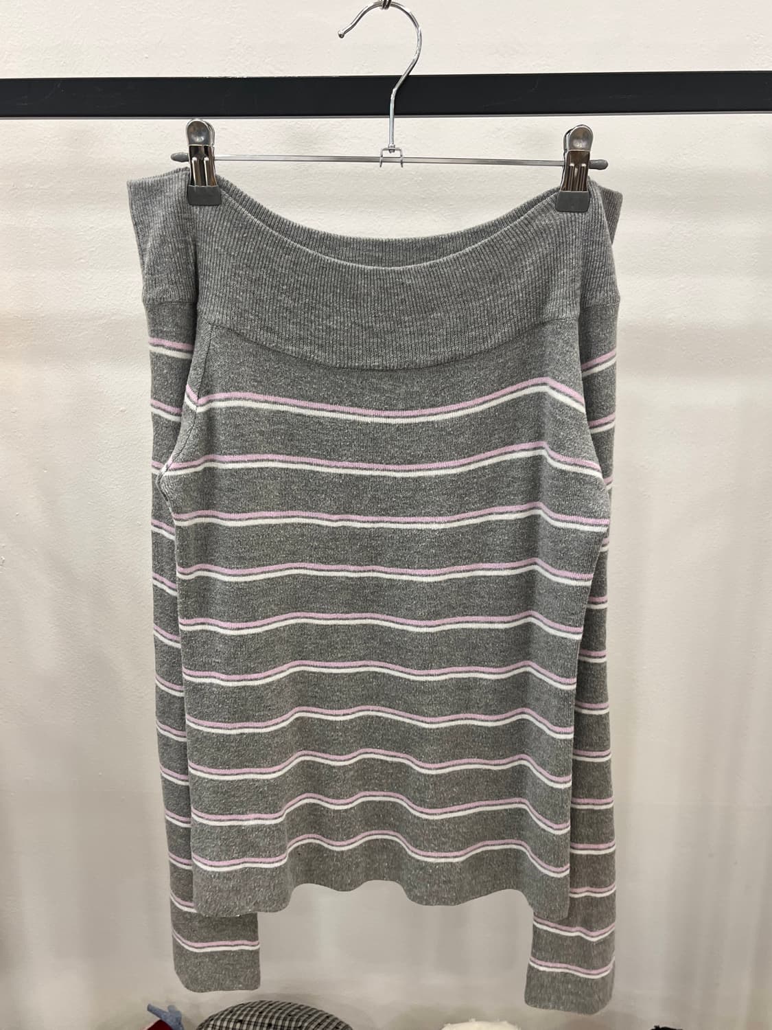 Lilac breeze off-shoulder knit 상품이미지5