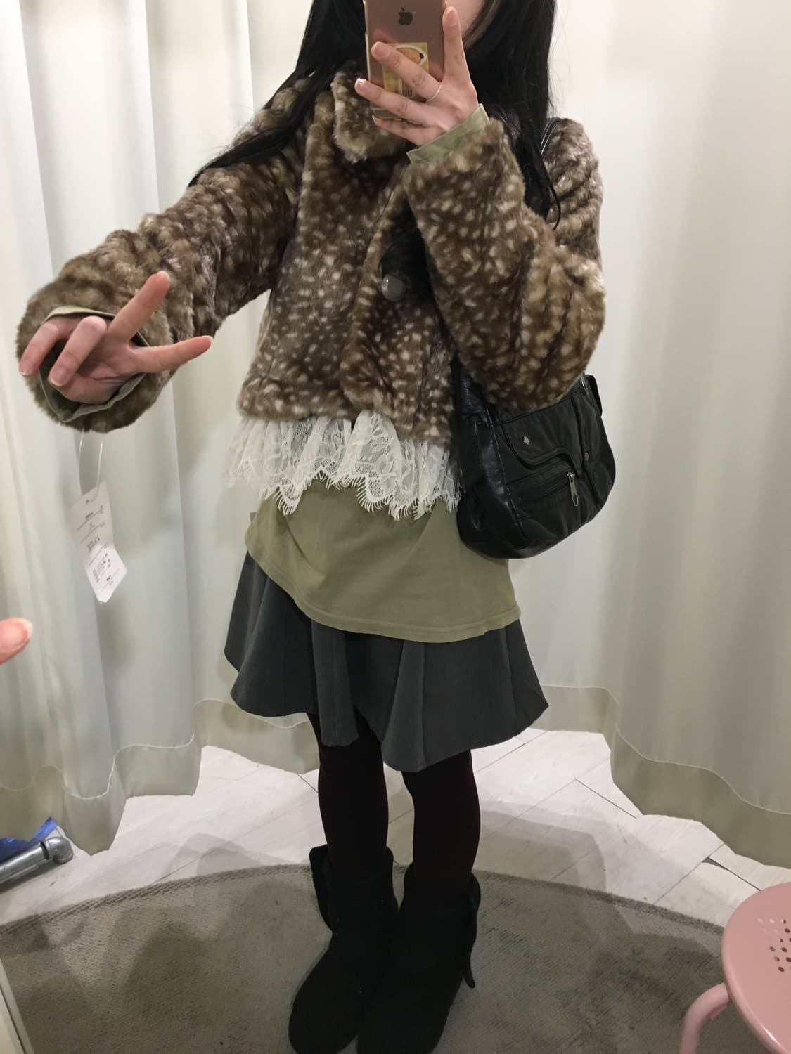 cornflake bambi fur jacket (갸루,y2k) 상품이미지6