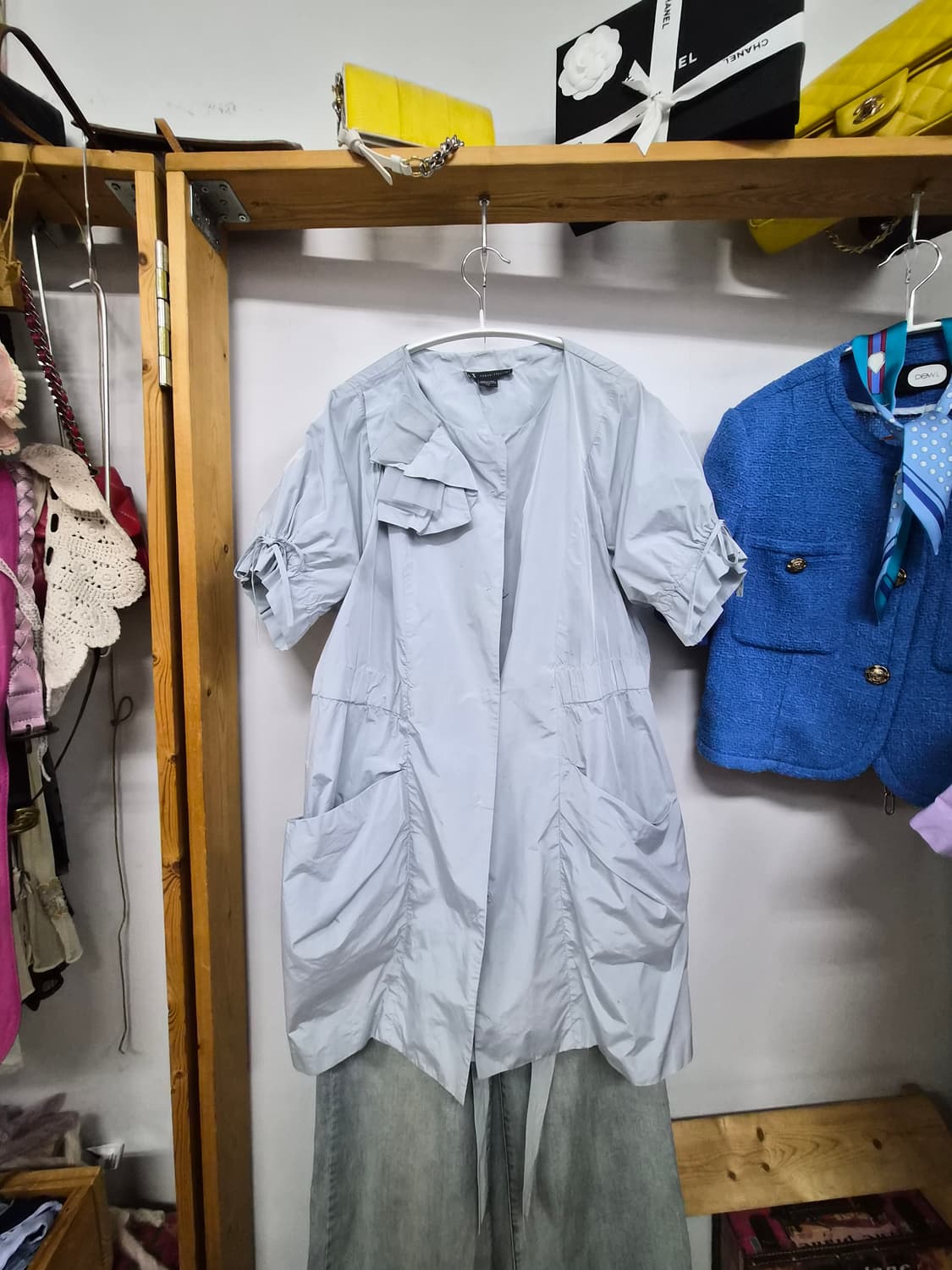 아르마니 익스체인지 실키 바스락 원피스 아우터 상품이미지2