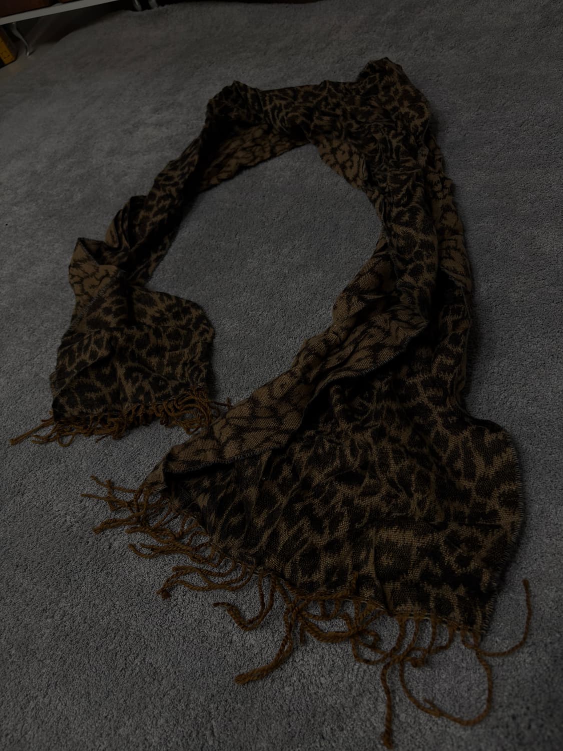 Vintage v-kei punk mood leopard scarf 상품이미지2