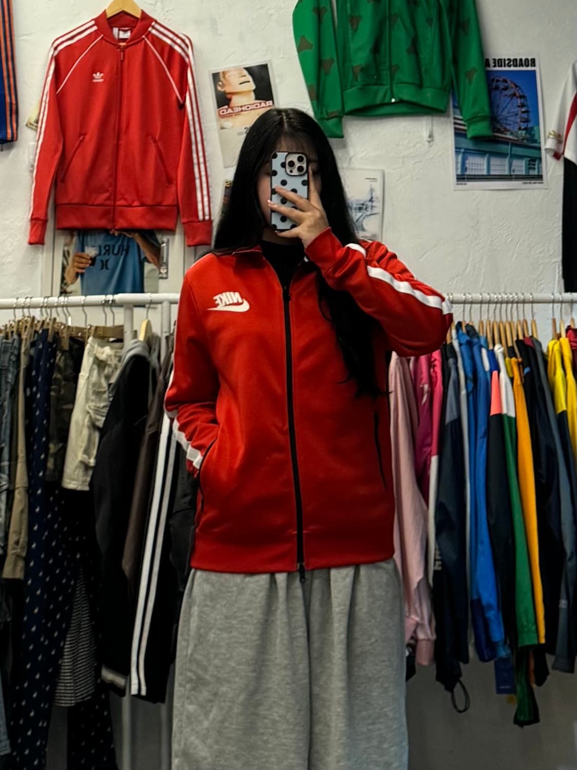 나이키 빅 로고 딥 레드 트랙탑 져지 XL 상품이미지1