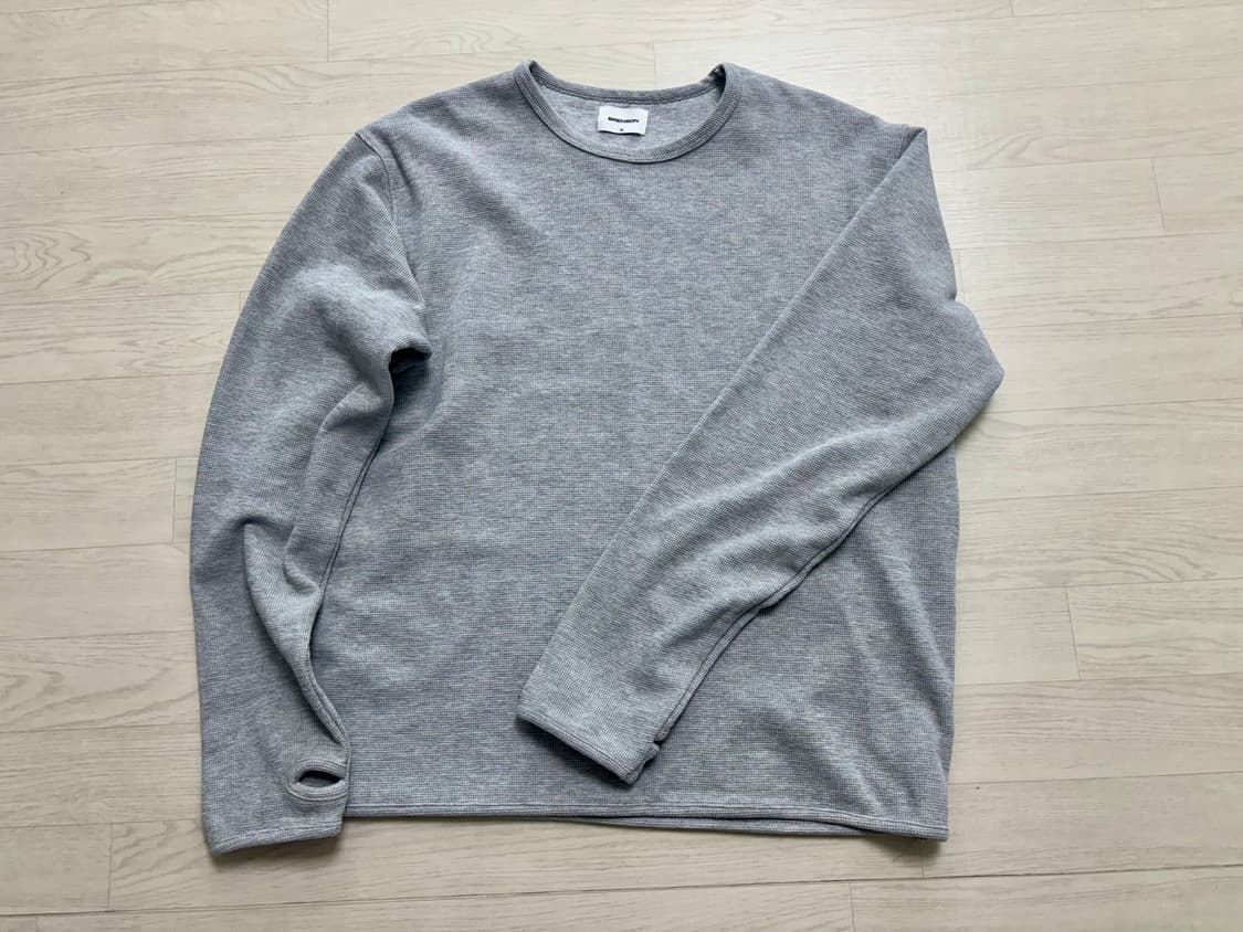 브렌슨 시티시어 와플 핑거홀 라운드 롱슬리브 xl 상품이미지1