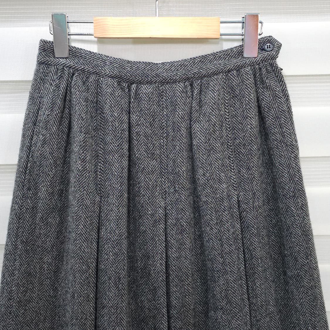 JAPAN 80-90s 빈티지 헤링본울 스커트- 우먼26정도 상품이미지2