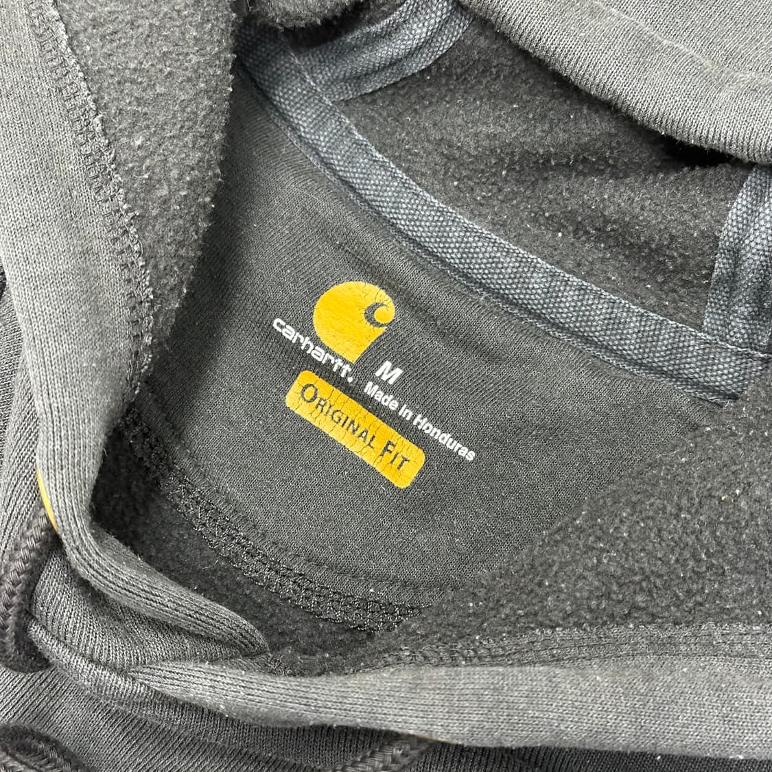 칼하트 오리지널핏 빈티지 블랙 후드티 M 상품이미지7