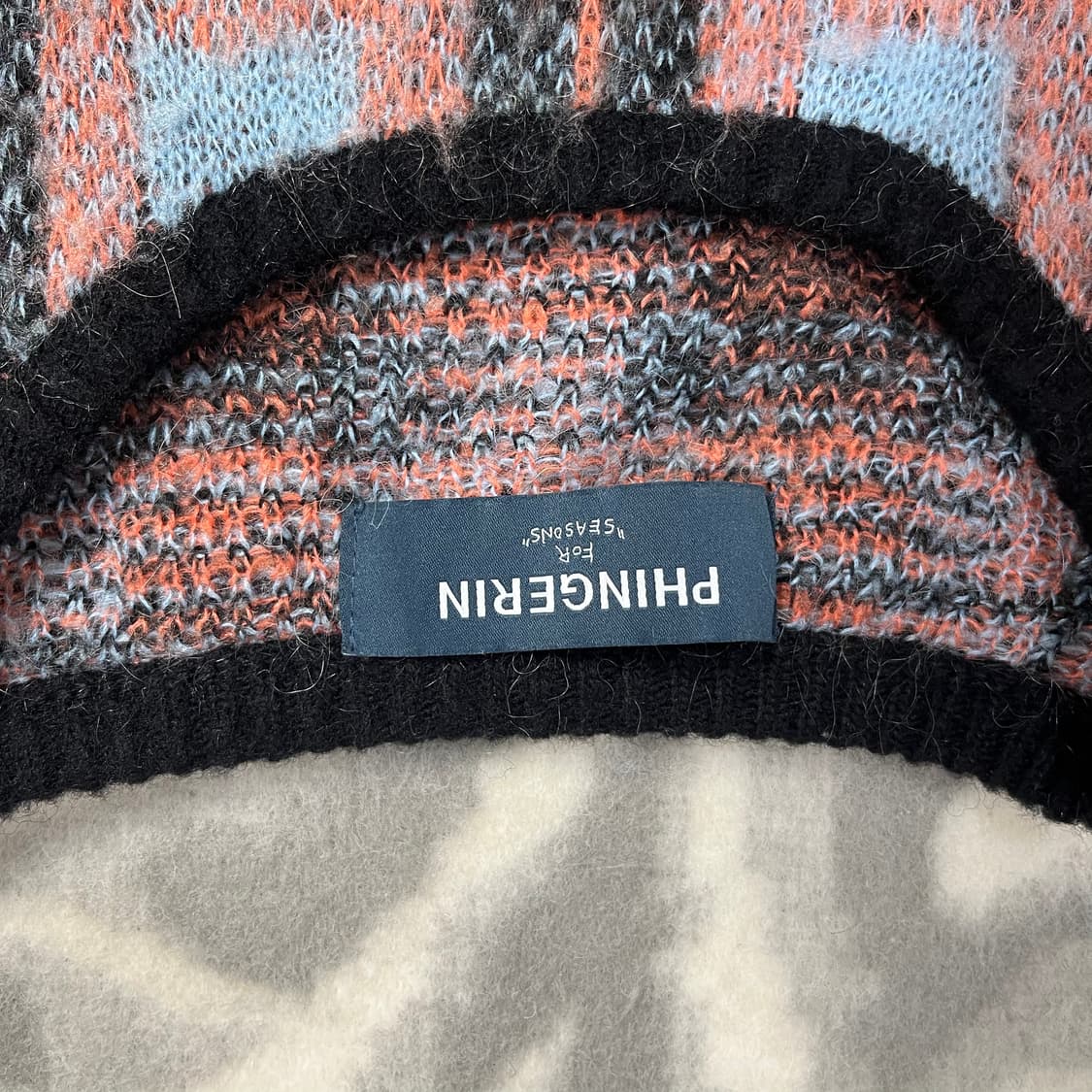 [PHINGERIN] 핑거린 체크 모헤어 니트 상품이미지4