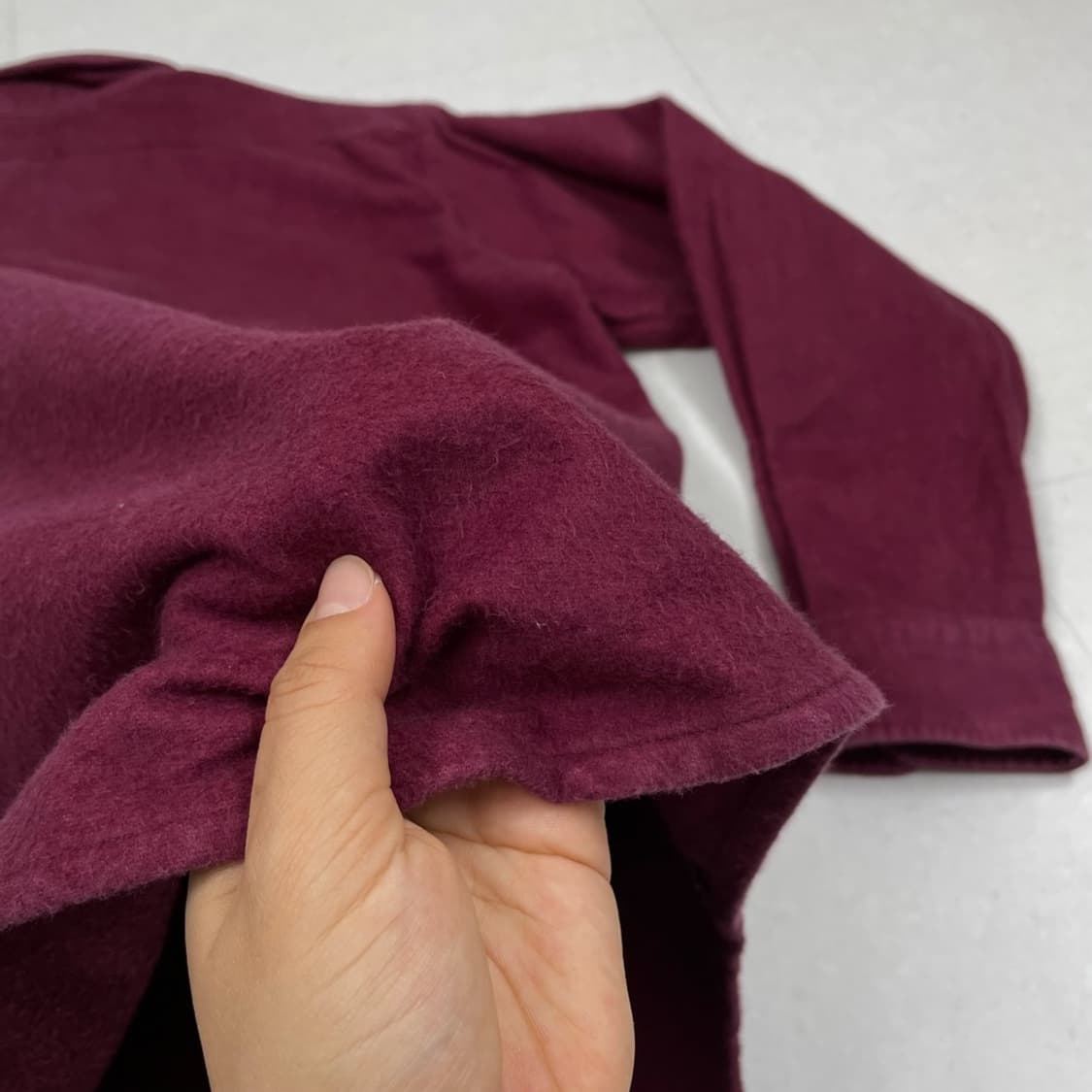 엘엘빈 L.L.Bean 버건디 투포켓 플란넬 셔츠 L 상품이미지6