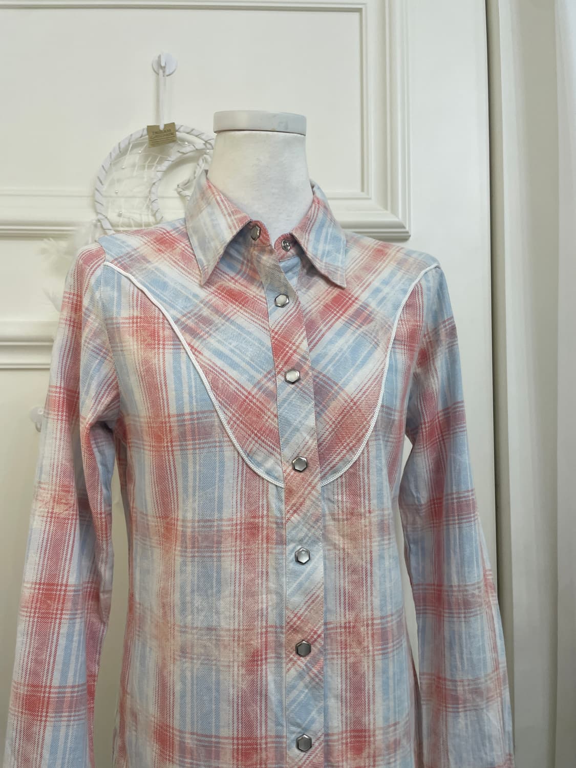 TOMMY GIRL signature check vintage shirt 상품이미지5