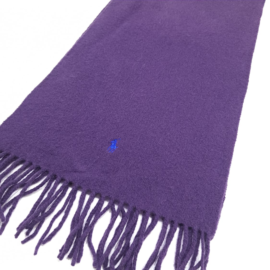 MX349 폴로 랄프로렌 퍼플 캐시미어 램스울 목도리 머플러 상품이미지3