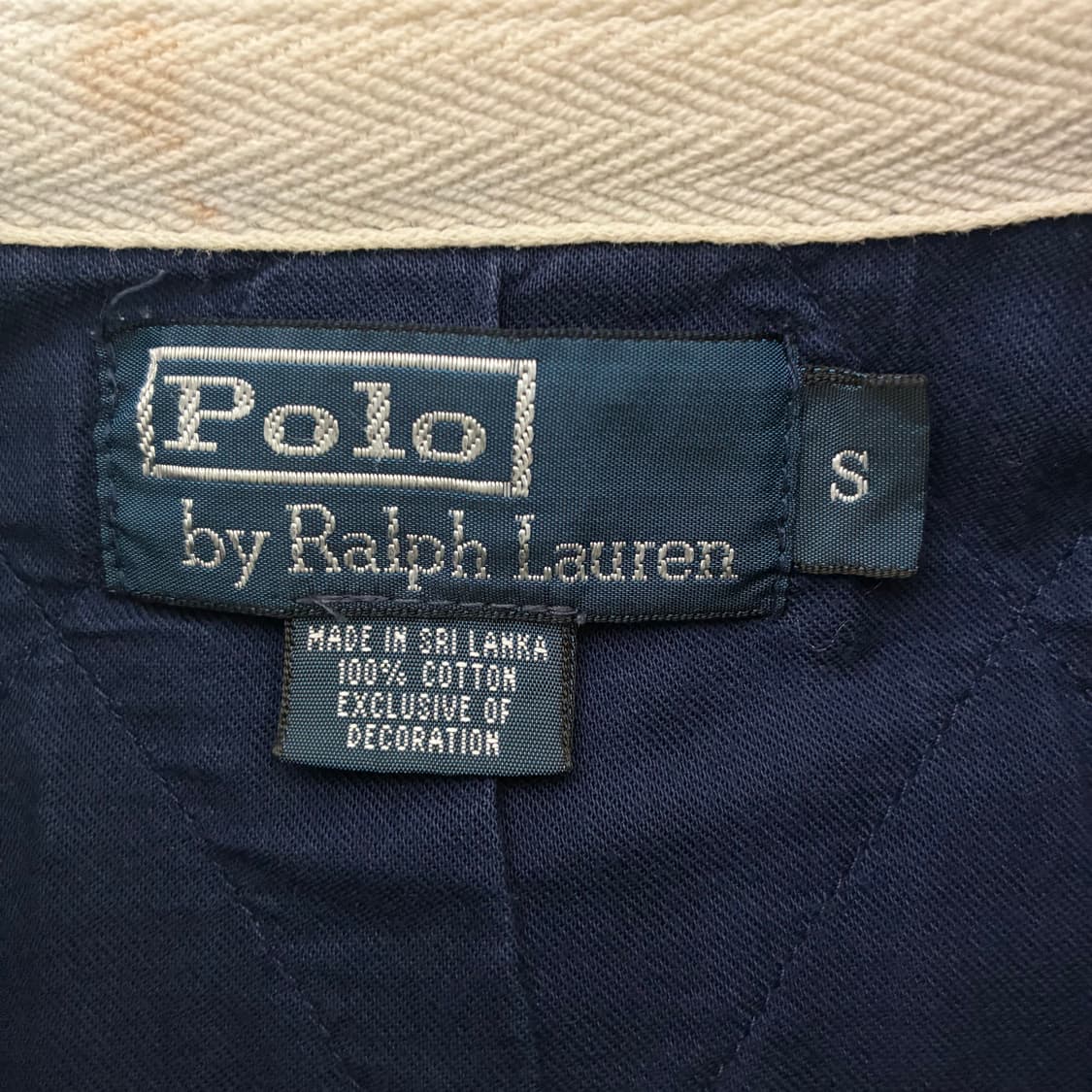 Polo 폴로 랄프로렌 90‘s 네이비 화이트 빅포니 아이코닉 럭비티 상품이미지5