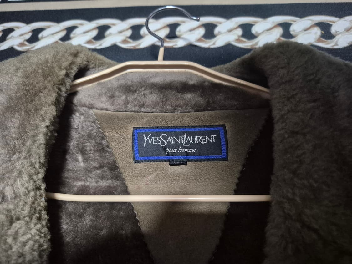 90's 입 생 로랑 옴므 무스탕 코트 자켓 L 상품이미지2