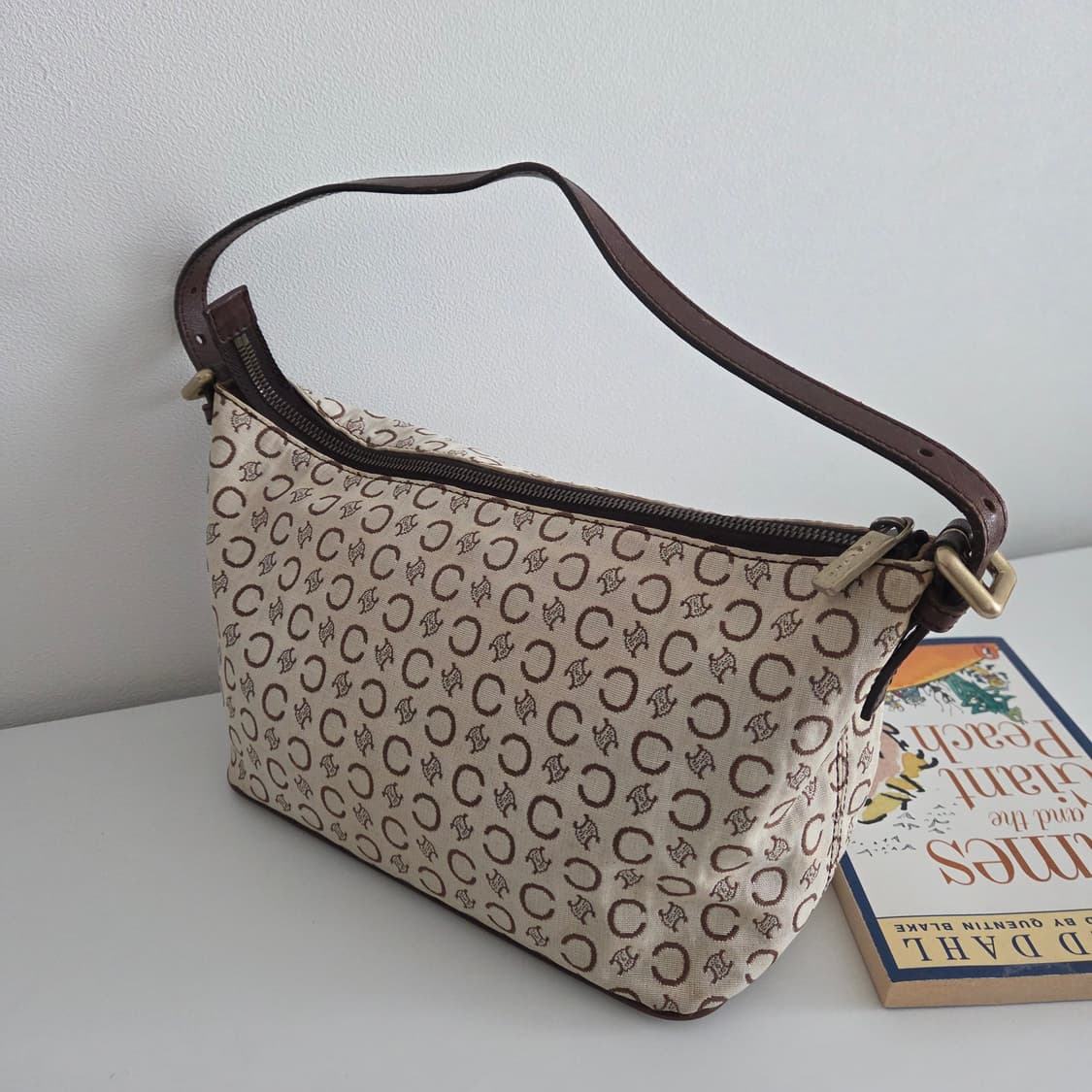 CELINE 셀린느 정품 C마카담 빈티지 캔버스 패브릭 숄더백 토트백 상품이미지5