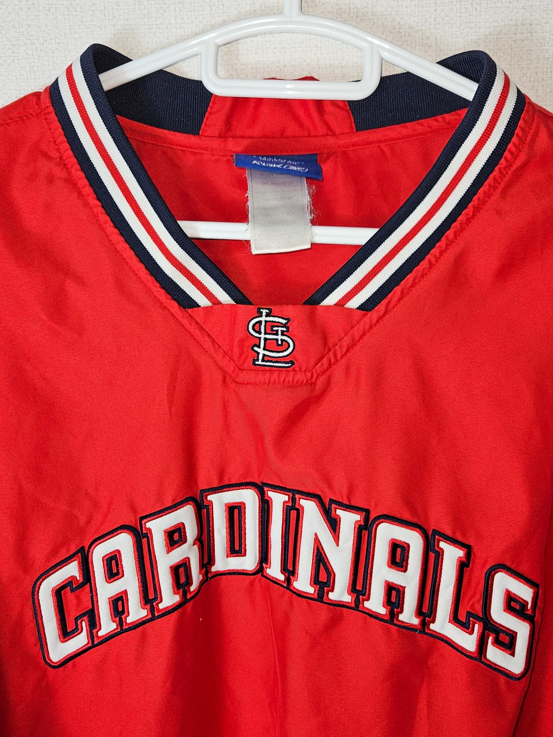 90s 리복 팀 오리지널 루이스 카디널스 팀 유니폼 져지 웜업 스트링 L 상품이미지2