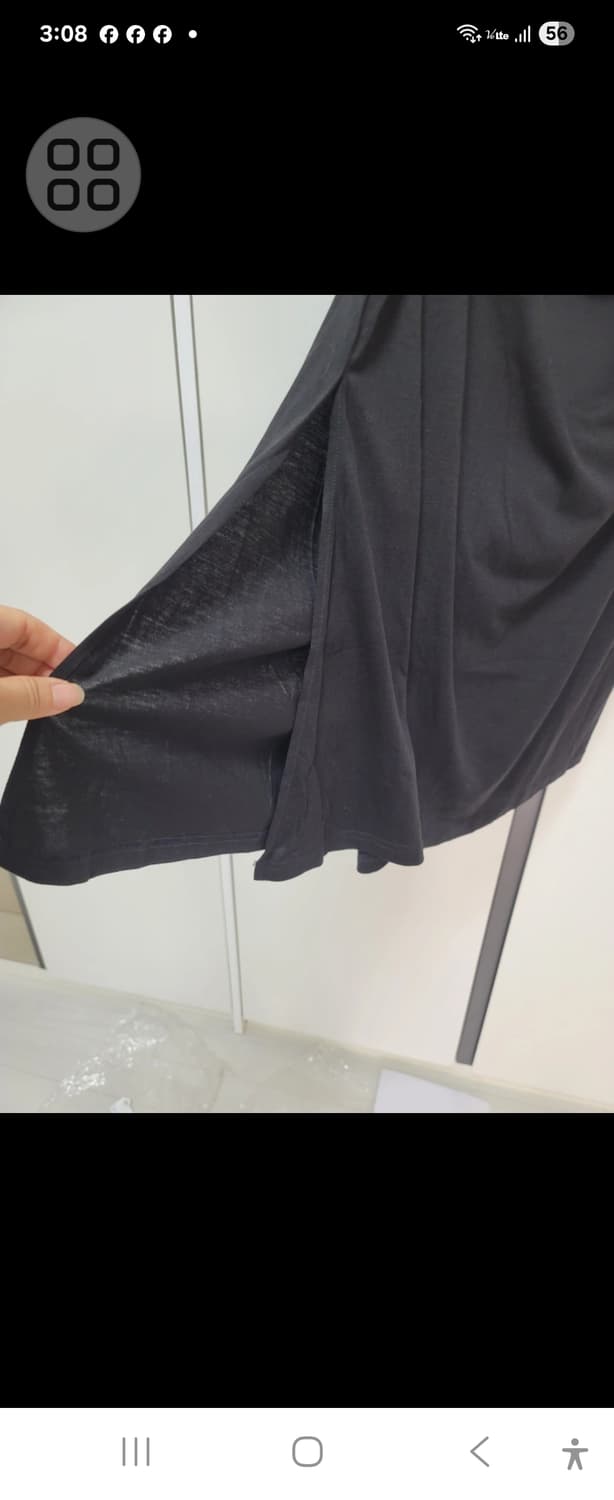 초특가세일!! 새제품!!부들부들 블랙 롱 슬리브 원피스 블랙.카키 상품이미지5