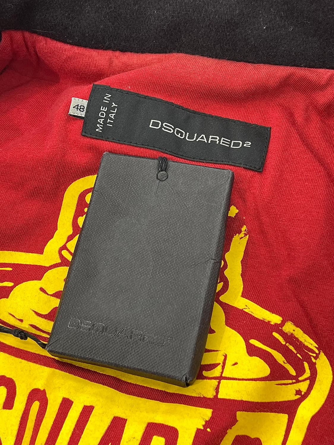 디스퀘어드2 패치드 체크 레더 울 더블 코트 자켓 상품이미지8