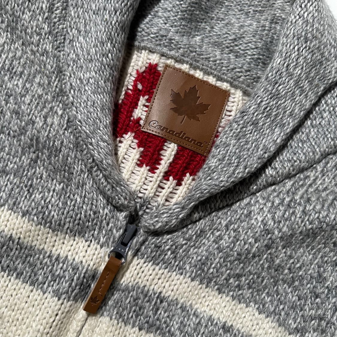 Canadiana 코위찬 스키 숄카라 니트 가디건 상품이미지5