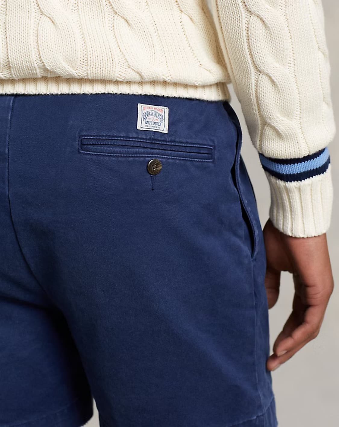 폴로 코맥 12.7cm 릴렉스핏 플리츠 쇼트 뉴포트 네이비 36 신품급 상품이미지4