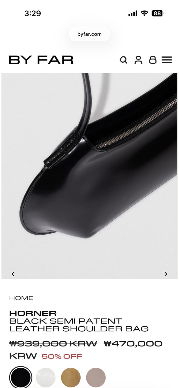 바이파 HORNER 레더 숄더백 블랙 상품이미지2