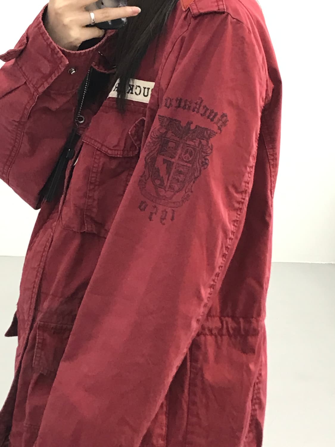 버커루 빈티지 백로고 레드 필드 자켓 상품이미지5