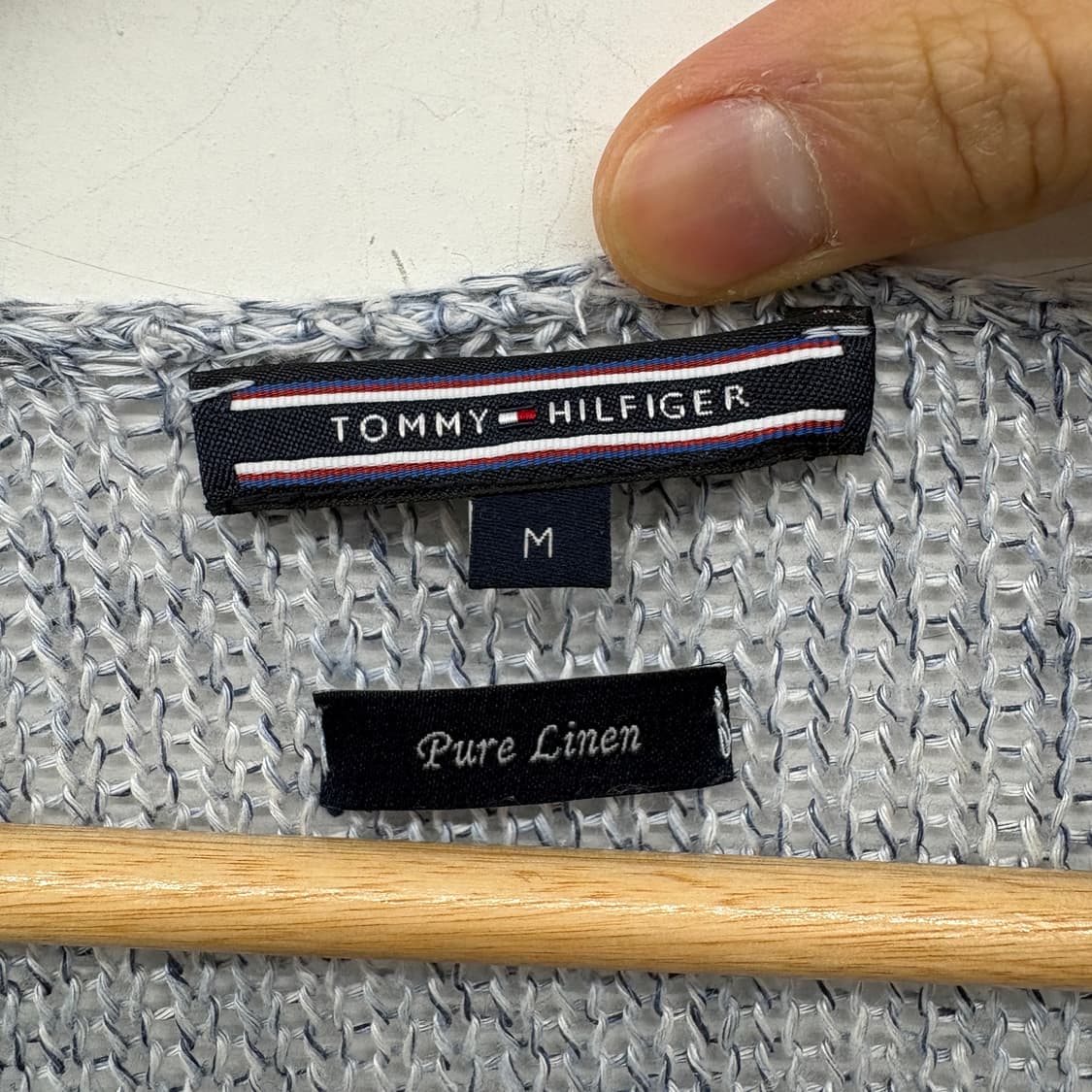 타미힐피거 린넨 브이넥 니트 여성M 상품이미지3