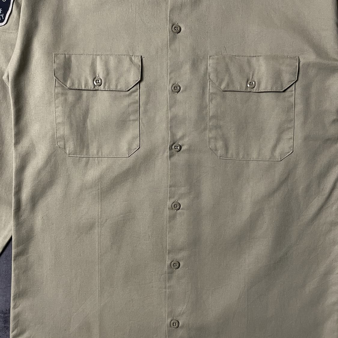 DICKIES 디키즈 빈티지 베이지 코튼 패치 워크 셔츠 A00808 상품이미지3