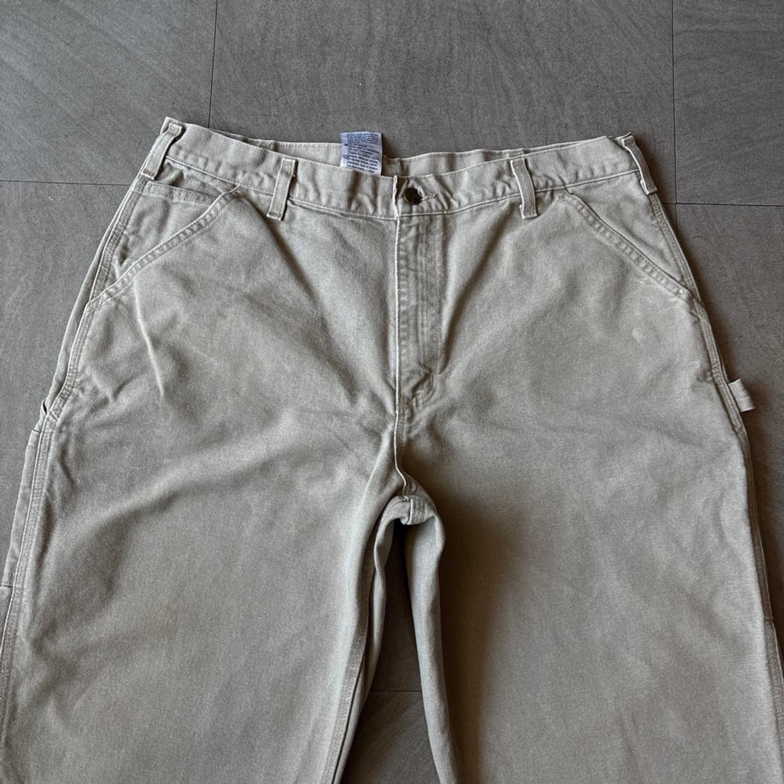칼하트 오리지널 다크 베이지 싱글니 카펜터 팬츠 상품이미지6