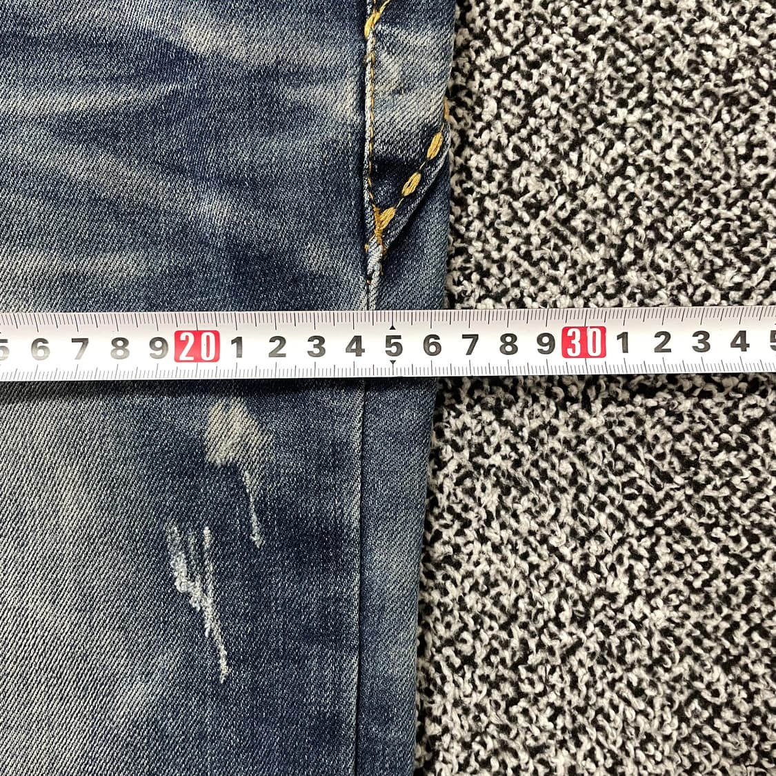 빈티지9. HAMO 00s 빈티지 펑크 스컬 패치 데님 팬츠 청바지 해골 상품이미지7