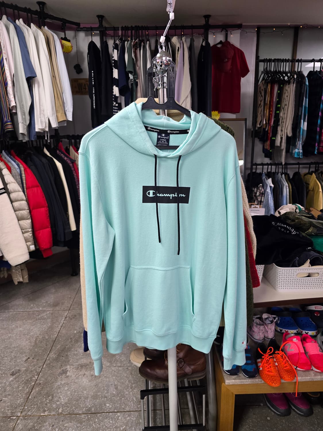 챔피온 민트색 후드티 (1339) 상품이미지1
