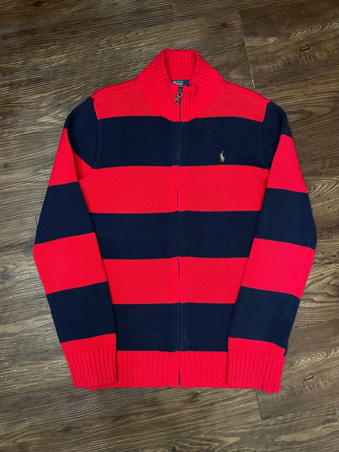 폴로 랄프로렌 코튼 집업 자켓 네이비 레드 95 상품이미지3