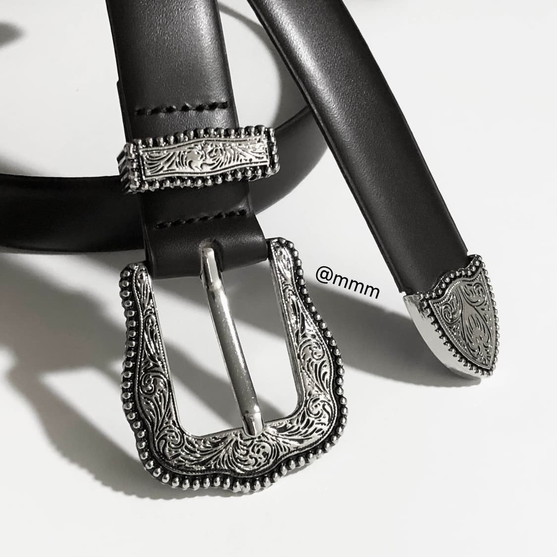 [Unisex] 볼륨 웨스턴 장식 가죽벨트 상품이미지7