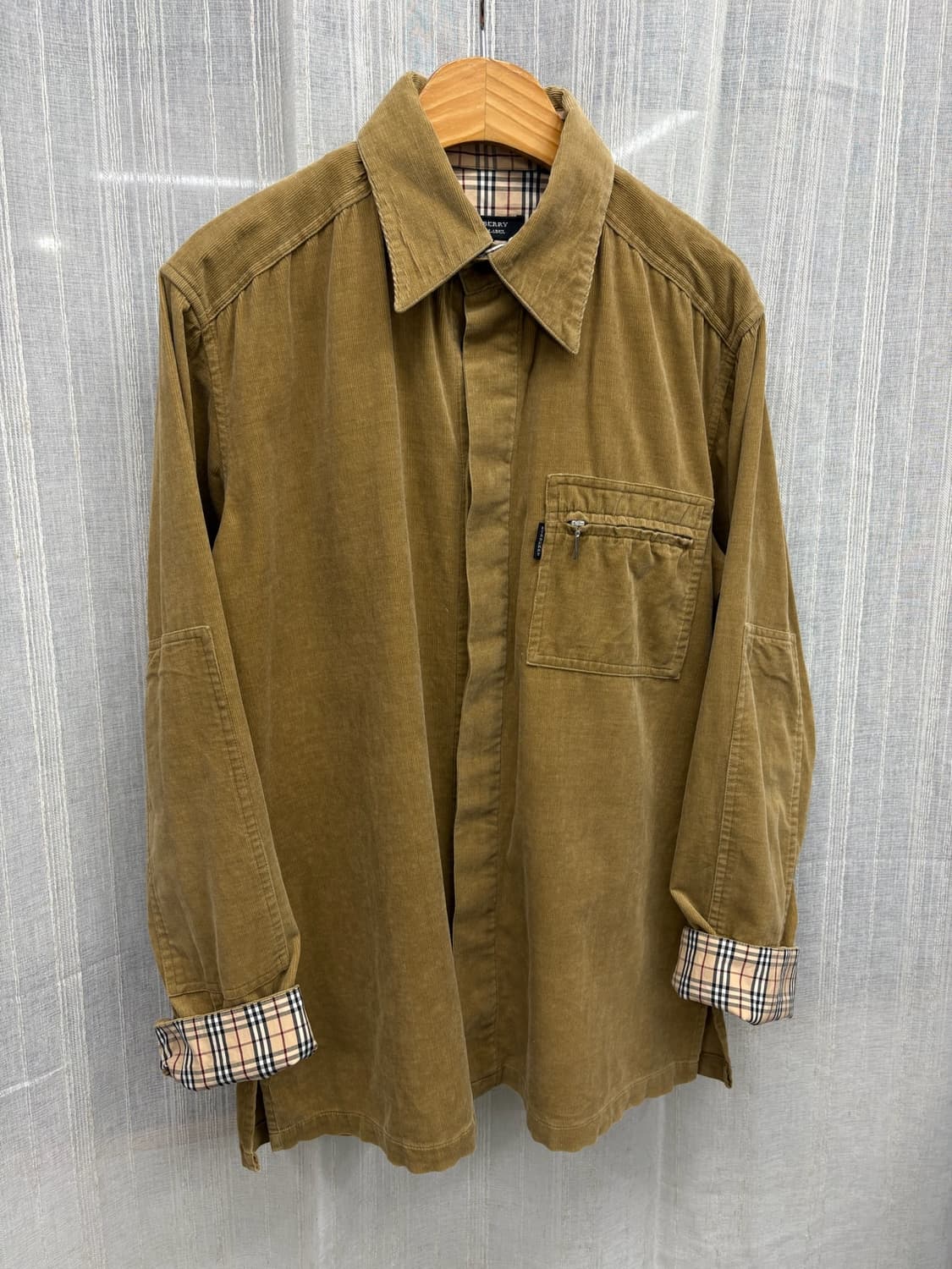 버버리 블랙라벨 코듀로이 셔츠 자켓 Burberry Black Label 상품이미지5