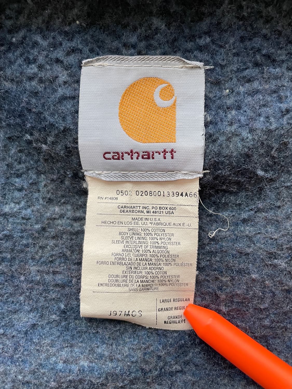 칼하트 J97 모스 mos 디트로이트 자켓 빈티지 carhartt 상품이미지6