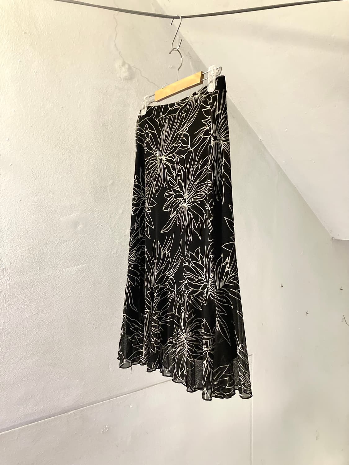 y2k 플라워 스판 미디 스커트 상품이미지7