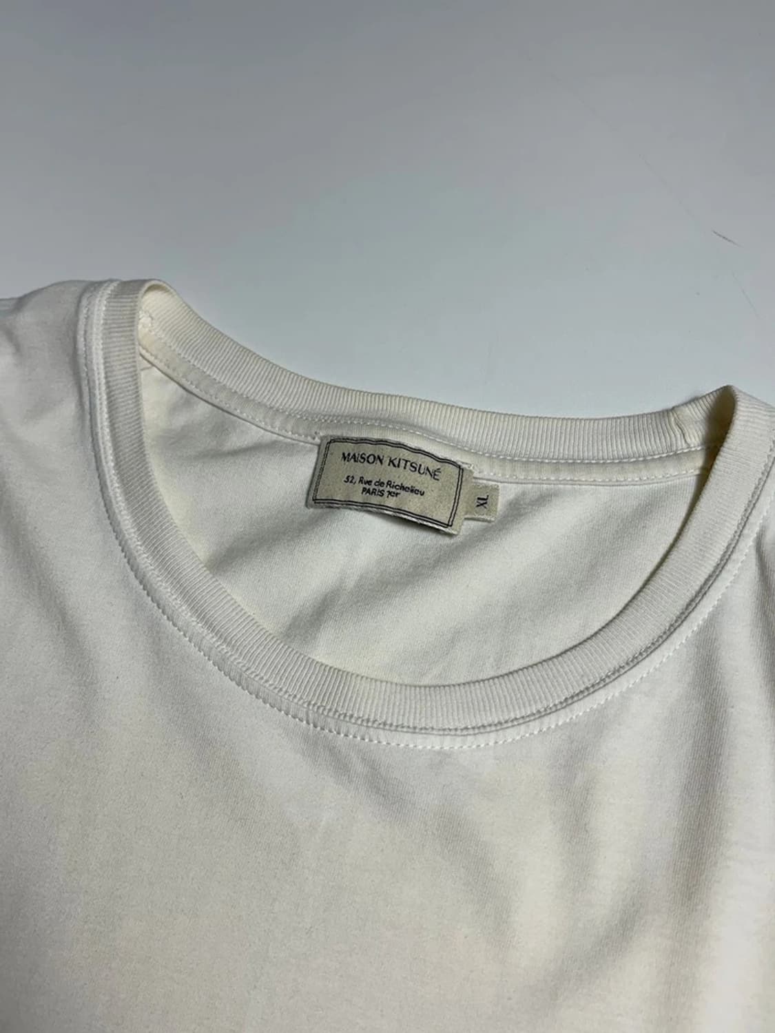 메종키츠네 더블 폭스헤드 패치 클래식 반팔 티셔츠 R1506 상품이미지4