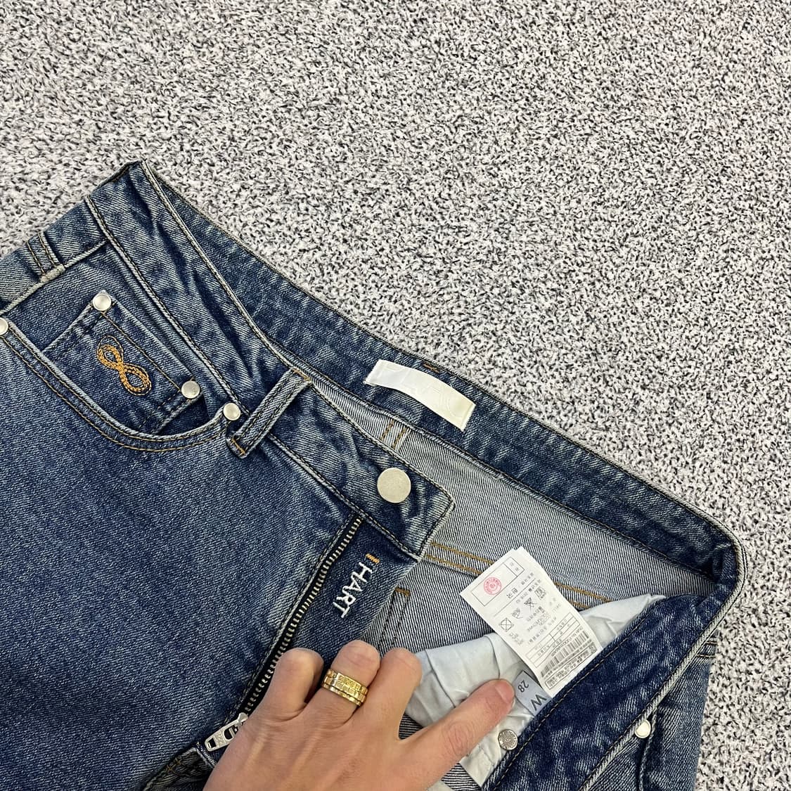 28 플랙 일자 데님팬츠 0129H2 상품이미지3