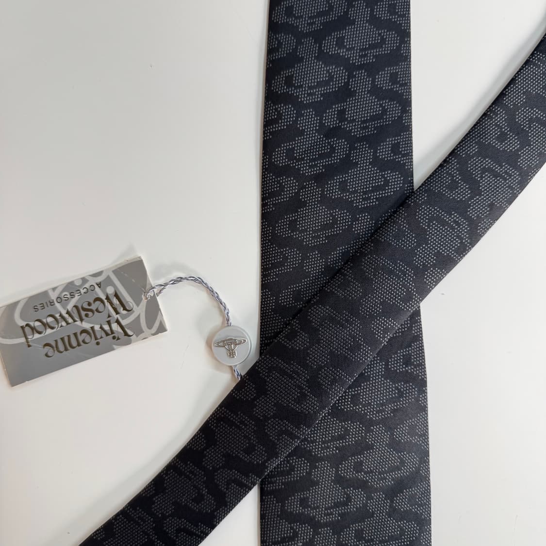 택달린미사용품 비비안웨스트우드 블랙 정품 명품 넥타이(Vivienne) 상품이미지4