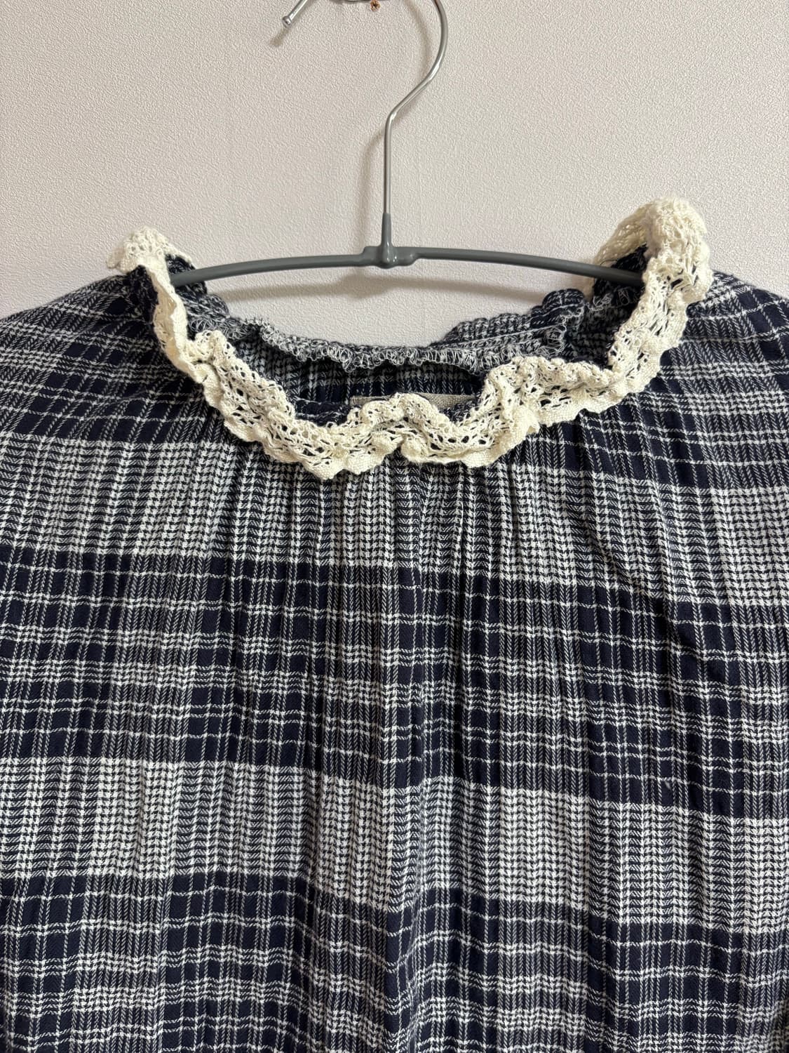 빈티지) 체크 블라우스  상품이미지3