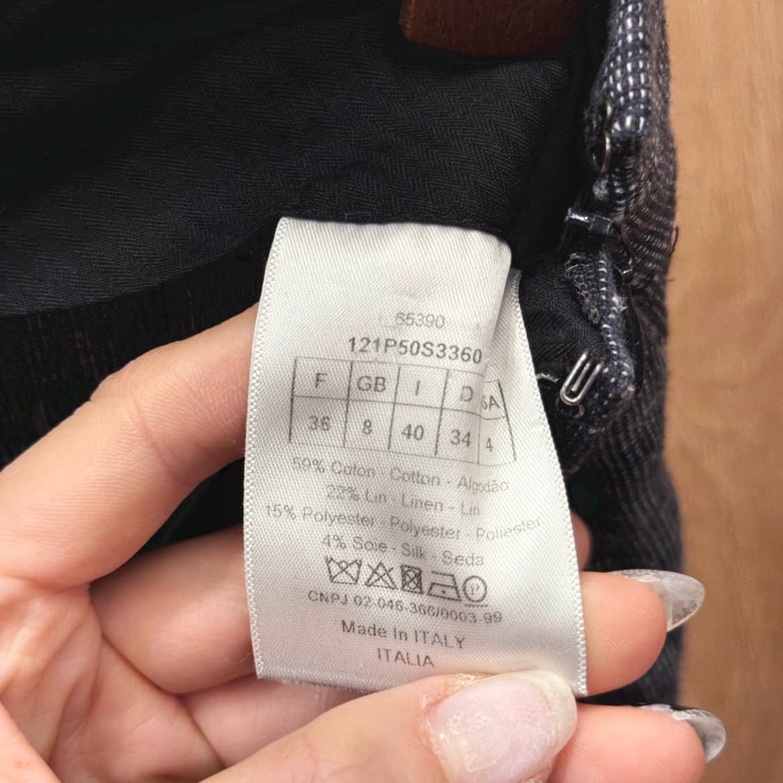 크리스찬 디올 더블 버튼 하이웨스트 팬츠 텍스처드 클래식 그레이 상품이미지9