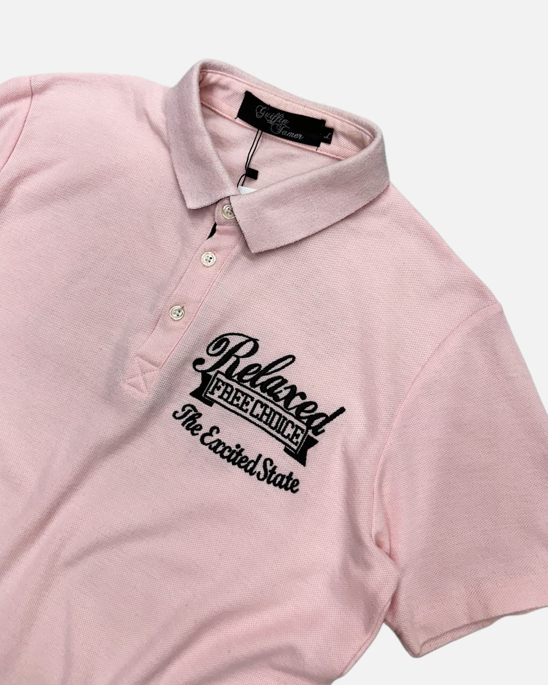 embroidery lettering pink pk t-shirt 상품이미지3