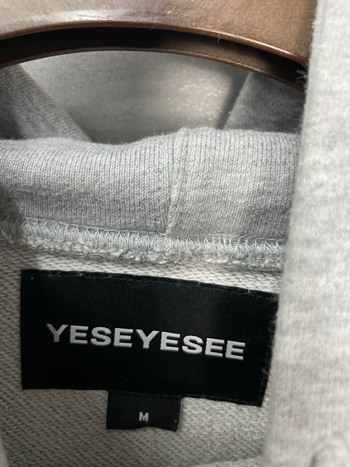 예스아이씨 베이직로고 그레이 후드티 H1817 상품이미지7