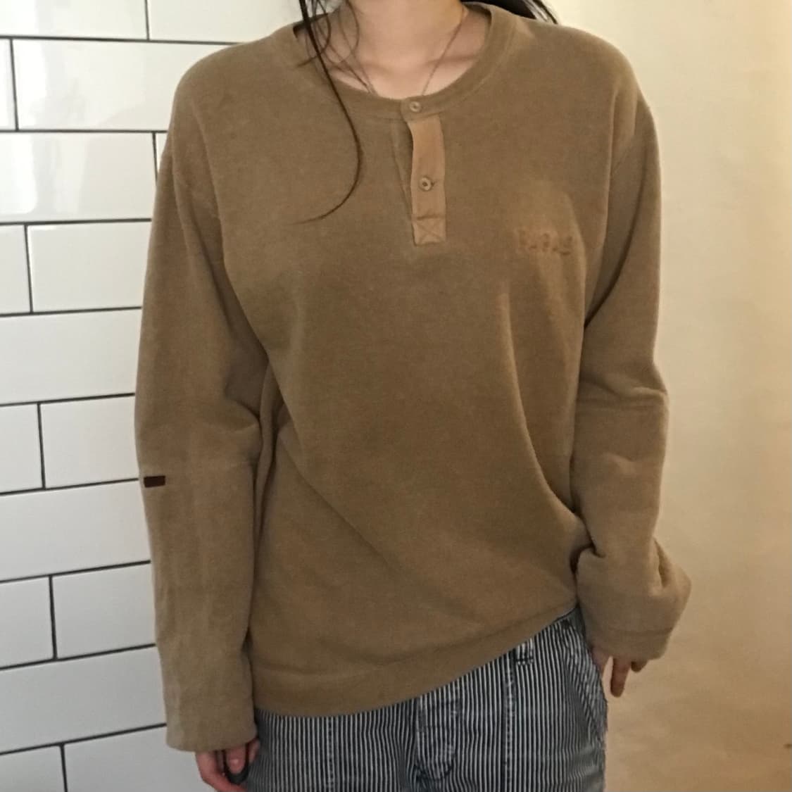 빈티지 헨리넥 코튼 스웨트셔츠 상품이미지4