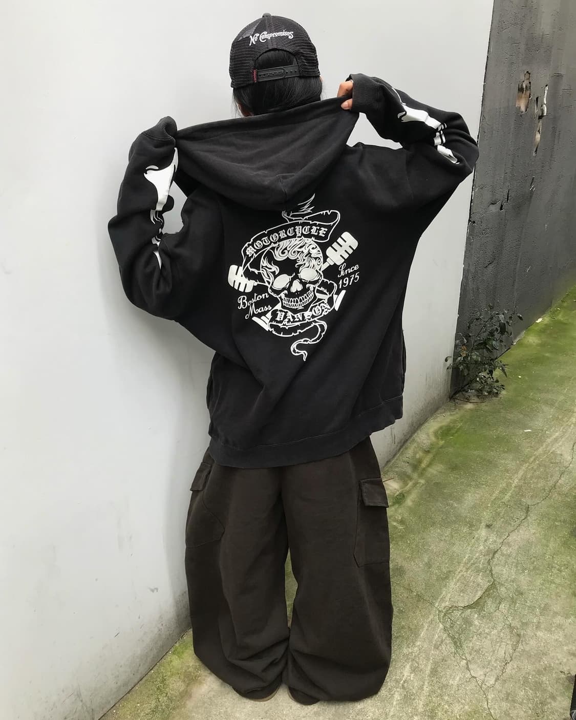 Vanson Skull Hood Zip-Up 상품이미지1