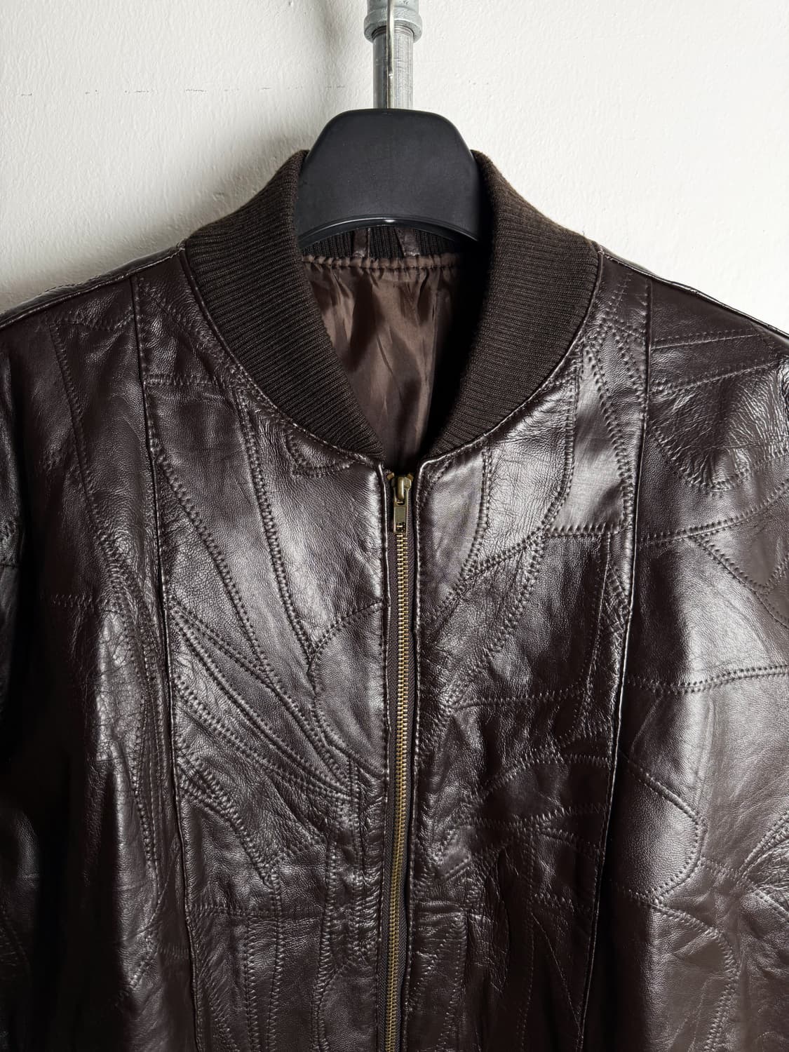 Vintage Patchwork Leather Jacket 상품이미지8