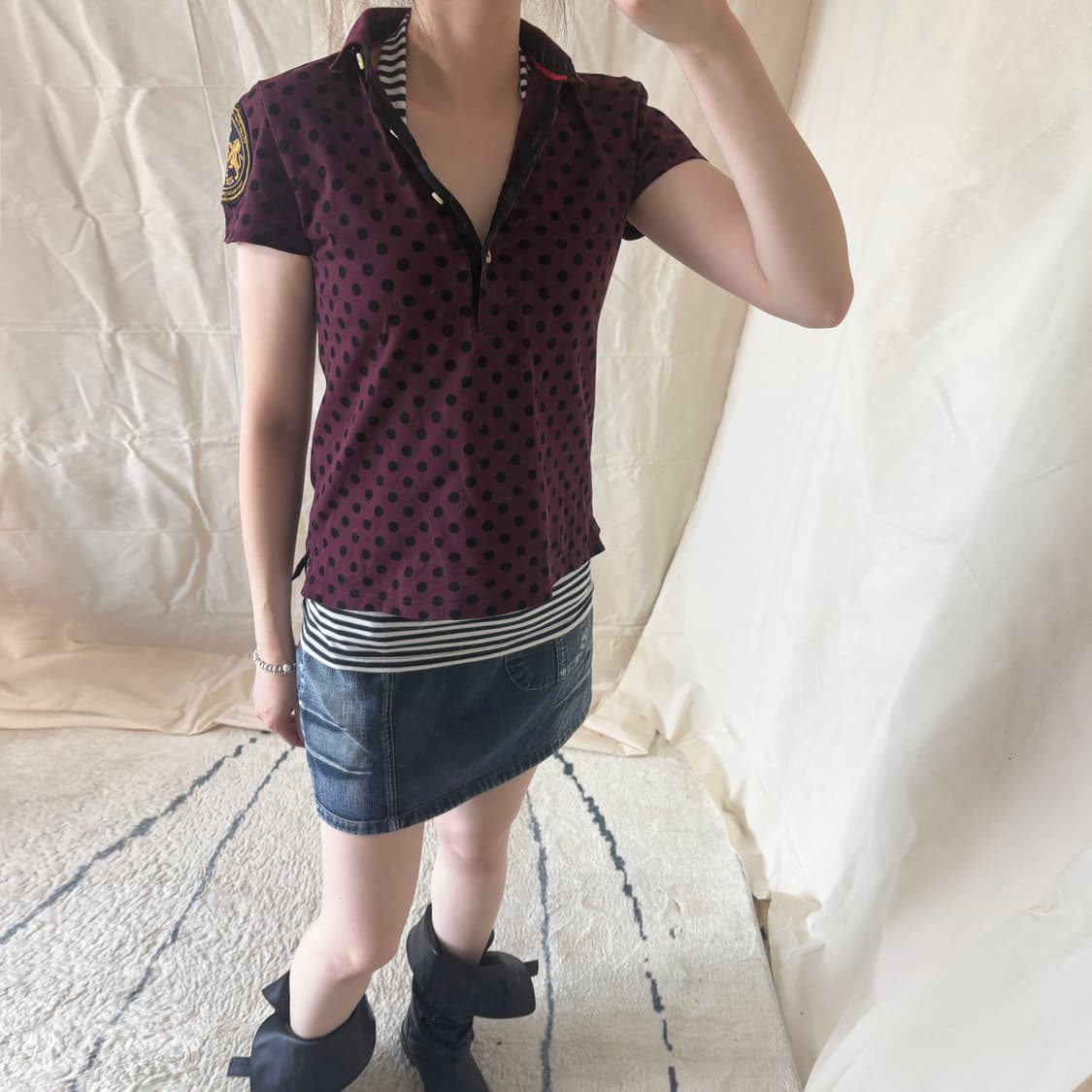 SPORT Polka Dot Short Sleeve Polo Shirt  상품이미지1