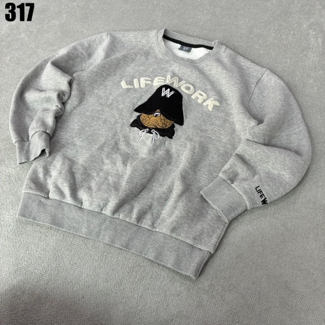 라이프워크 그레이 기모맨투맨 상품이미지1