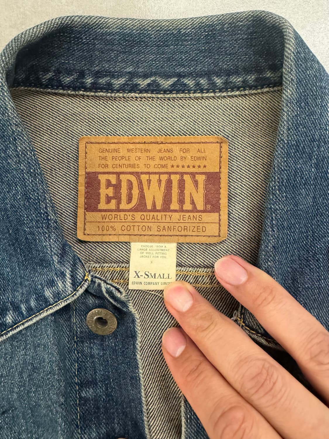 일본 빈티지 Edwin 데님자켓 xs 상품이미지2