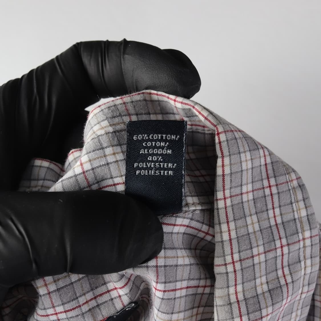 ARROW 오버핏 그레이 체크 반팔셔츠 XL 상품이미지7